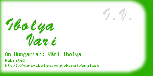 ibolya vari business card